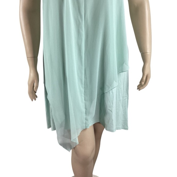 Soft Surroundings Amalfi Asymmetrical Sleeveless Dress Mint Green Petite XL - Picture 3 of 7